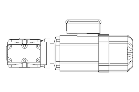 Worm gear motor 0.55kW 50 1/min