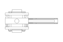 Butterfly valve B DN040 FVF MA F