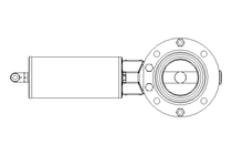 Butterfly valve B DN050 OVO NC H D16