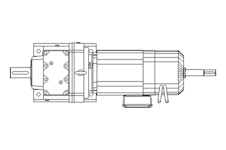 Helical gear servo motor 35 Nm