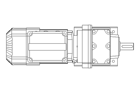 正齿轮变速电机 0,37kW 49 1/min