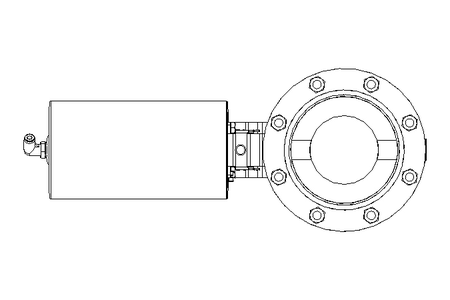 Válvula borboleta B DN125 FVF NC E D80