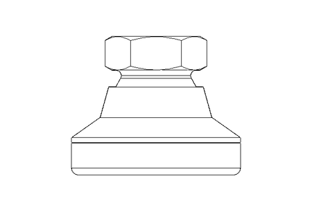 Gelenkfuss GN343.1-25 M8-KR