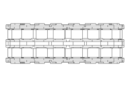 Rollenkette 12B-2 42 Glieder DIN8187