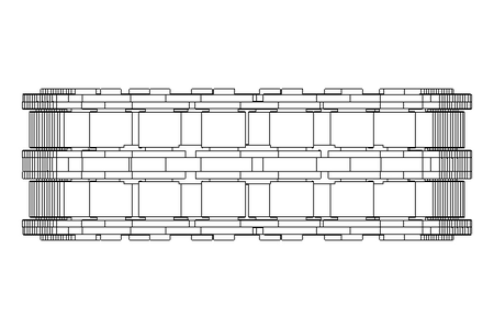 Rollenkette 12B-2 42 Glieder DIN8187