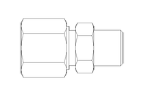 Pipe screw connector LL 8 R1/8"