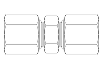 Conector roscado p/ tubos LL 6/6 St-Zn