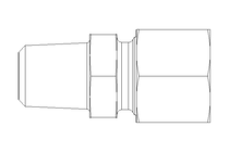 Conexão roscada de tubo L 10 NPT1/4" A2