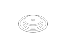 Membrane/diaphragme D=34 L/H=6 NBR