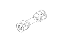 Universal joint shaft D=58 L1=190 L2=215