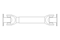 Universal joint shaft D=58 L1=268 L2=308