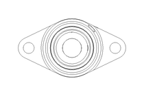 Mancal de flange PCJT 20x61x31