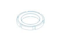 Porca ranhurada M80x2 ST DIN1804