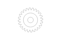 Roda dentada frontal M=2 Z=24