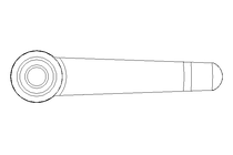 Klemmhebel M8x40 Außengewinde 1.4305