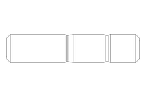 Stud bolt M16x55 DIN939-ZnNi/T2/720h