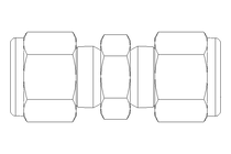 Pipe screw connector 8/8 stainless steel