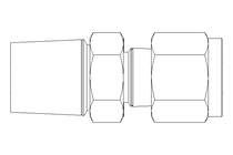 Conexão roscada de tubo 6 G3/8" Niro