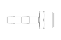 Gewindetülle G 3/8" LW 6 1.4571