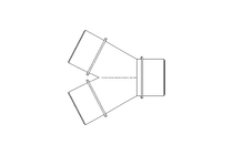 Y-Steckverschraubung DN50 PE