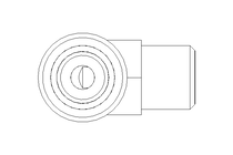 Threaded elbow connector L 6 G1/8" St-Zn