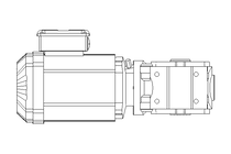 Worm gear motor 0.55kW 50 1/min