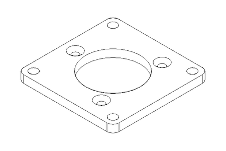 FLANGE ADAPTER. 63MM SQUARE MOUNTING PLATE. 3 FLAT-HEAD SCREWS