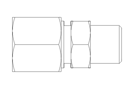 Conexão roscada de tubo LL 8 R1/8"