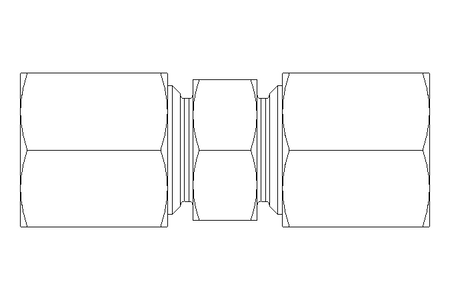 Raccord de tube LL 6/6 St-Zn DIN2353