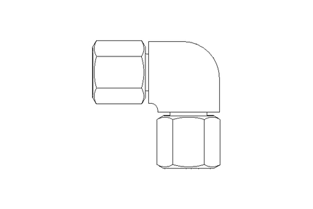 Threaded elbow connector LL 6/6 1.4571