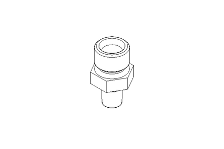 Raccordo a vite LL 6 M6x1 St-Zn