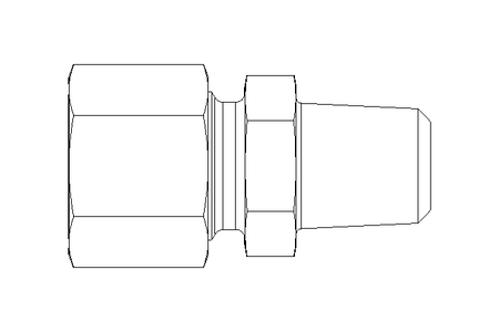 Conector roscado p/ tubos L 10 NPT1/4"