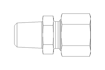 Pipe screw connector L 10 NPT1/4" A2