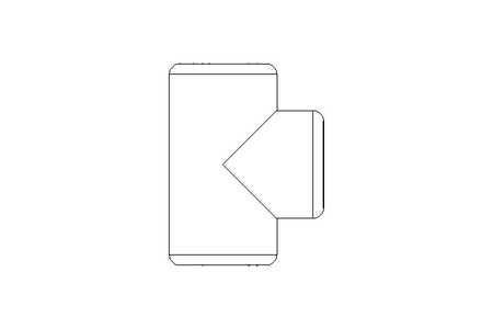 Conexão roscada em T 1"