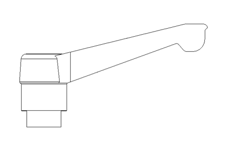 Klemmhebel K M8 Gr.2 verstellbar