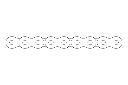 Corrente de rolo 08B-1 1/2 x 5/16