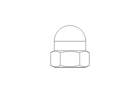 Ecrou borgne hexagonal M5 A2 DIN1587