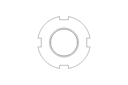 Porca ranhurada M20x1,5 ST DIN1804