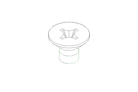 Countersunk head screw M4x6 PA6 ISO7046