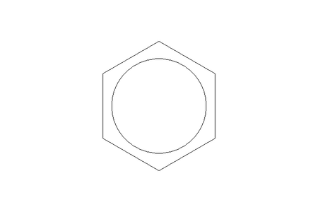 Hexagon lock nut M32 Ni-plated brass