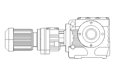 Worm gear motor 0.12kW 0.52 1/min