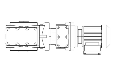 螺杆齿轮速电机 0,12kW 0,52 1/min