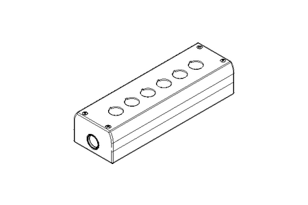 Gehäuse 6-fach 252x80x56 PC