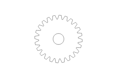 Roda dentada frontal M=2 Z=24