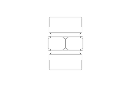 Threaded connector L 10/10 St ISO8434