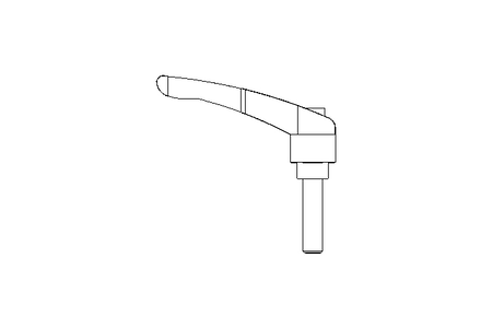 Clamping lever adjustable Size 4 M12x45