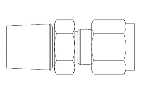 Conexão roscada de tubo 6 G3/8" Niro