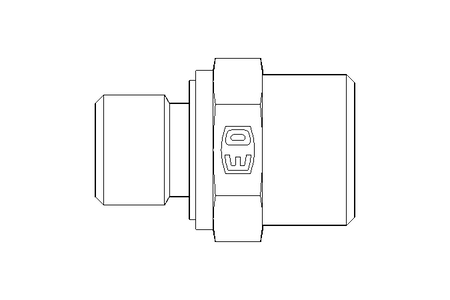 Encaixe tubo/união rosc. L 12 R1/4" Niro