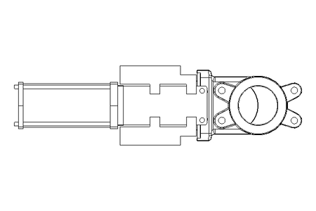 Knife gate valve DN80 PN10 pneumatic