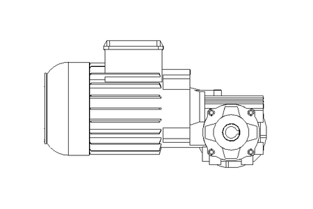 Worm gear motor 0.55kW 74 1/min